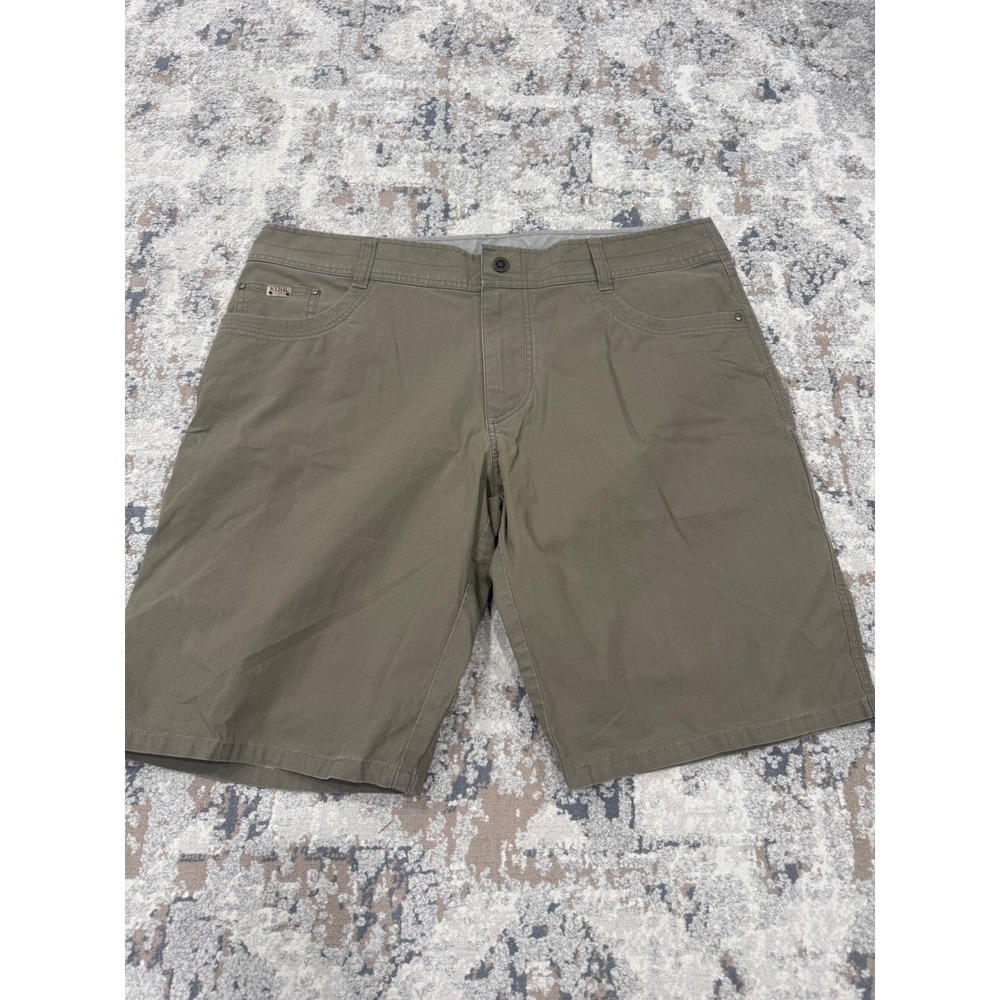 Kuhl Renegade Shorts Mens 40 Green Khaki Hiking Outdoor Cargo Style 5228